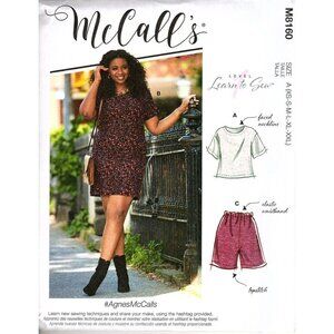McCall's M8160 Misses XS to XXL Top, Shorts and Dress Uncut Sewing Pattern